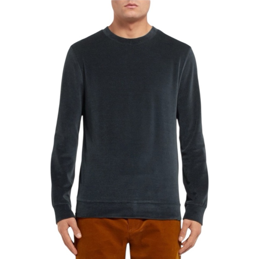 A.P.C. Jeremie Cotton-Blend Velour Sweatshirt size M